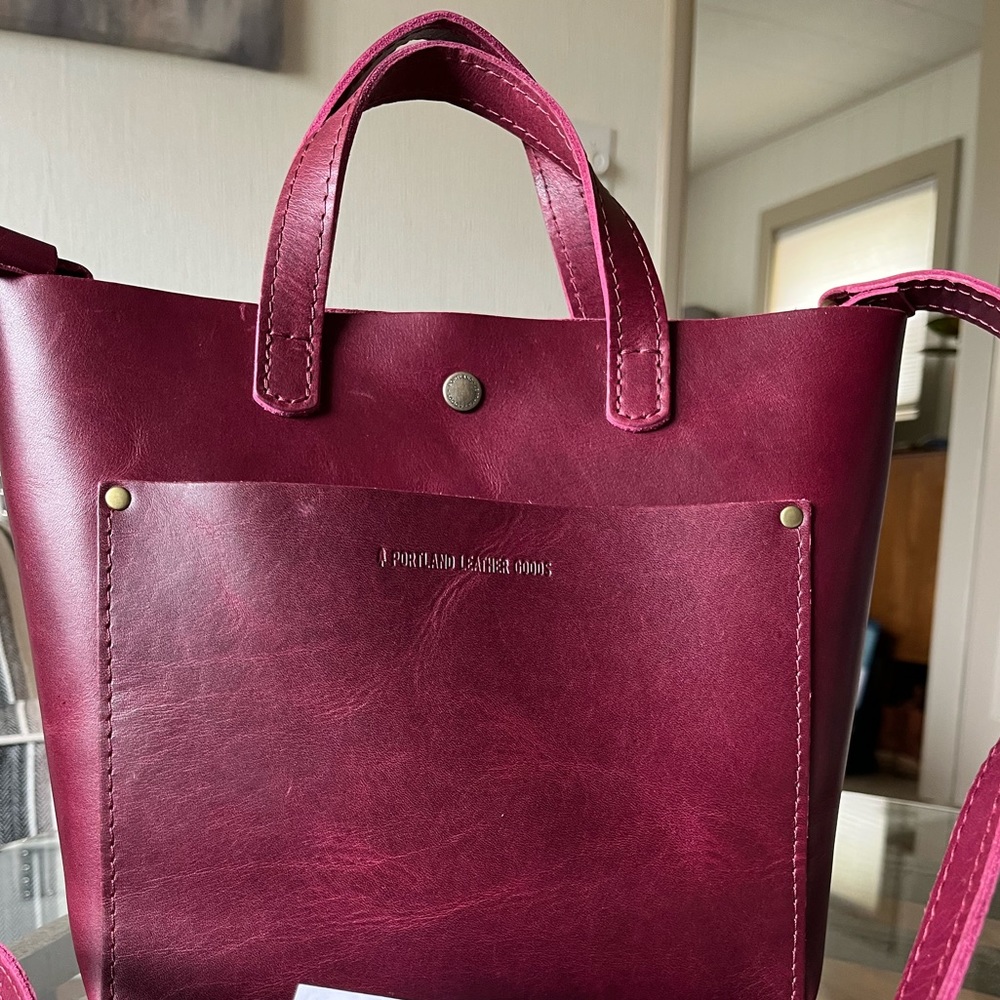 New Portland Leather Mini Snap Crossbody in Boysenberry
